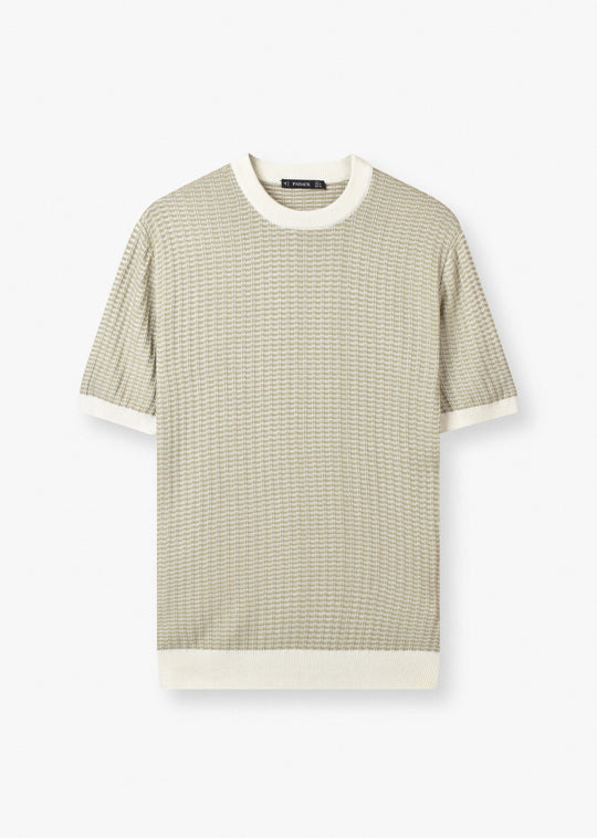 textured knit t-shirt