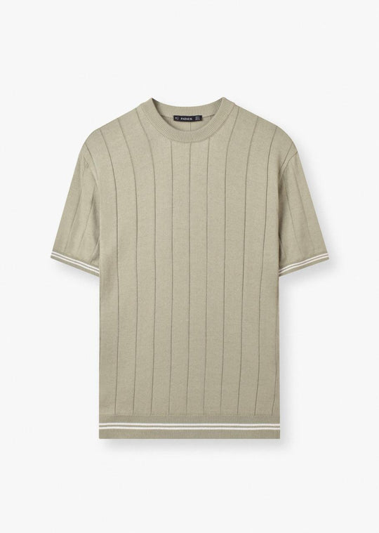 textured knit t-shirt
